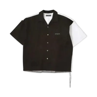 mastermind WORLD Color Block SS Shirt "Black White"