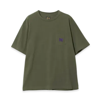 NEEDLES S/S Papillon Emb. Pocket Tee - Cotton Jersey "Green"