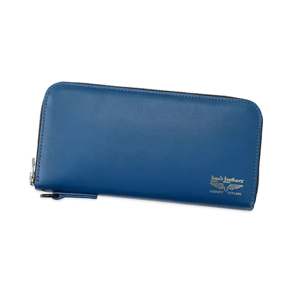 PORTER x Lewis Leathers Long Wallet "Blue"