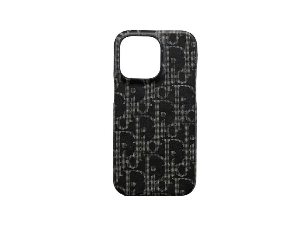 Dior iPhone 13Pro Case Dior Oblique Galaxy Leather "Black"