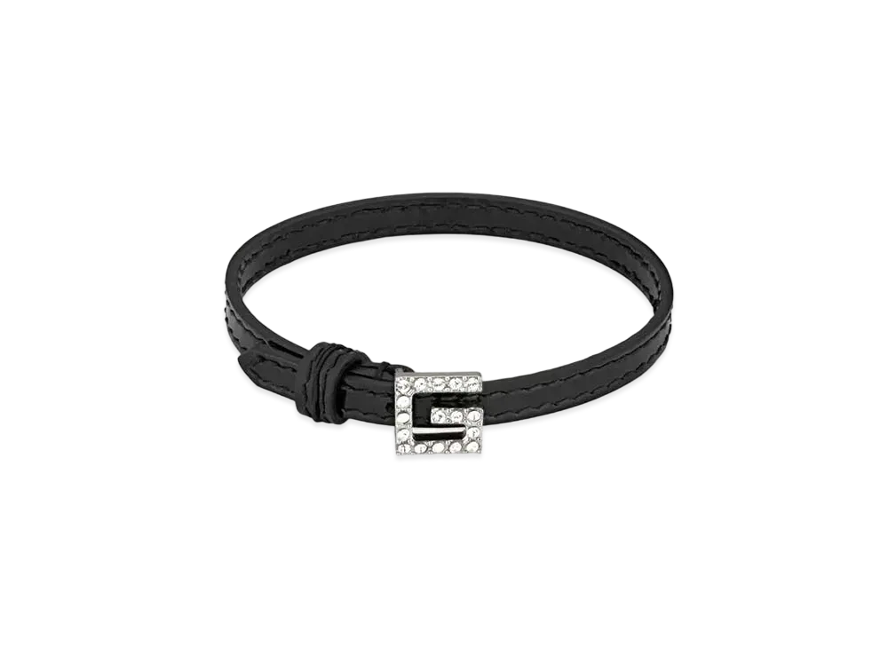 GUCCI Leather Bracelet With Square G
