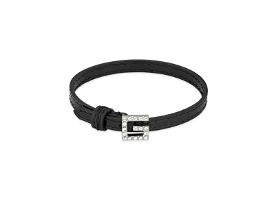 GUCCI Leather Bracelet With Square G