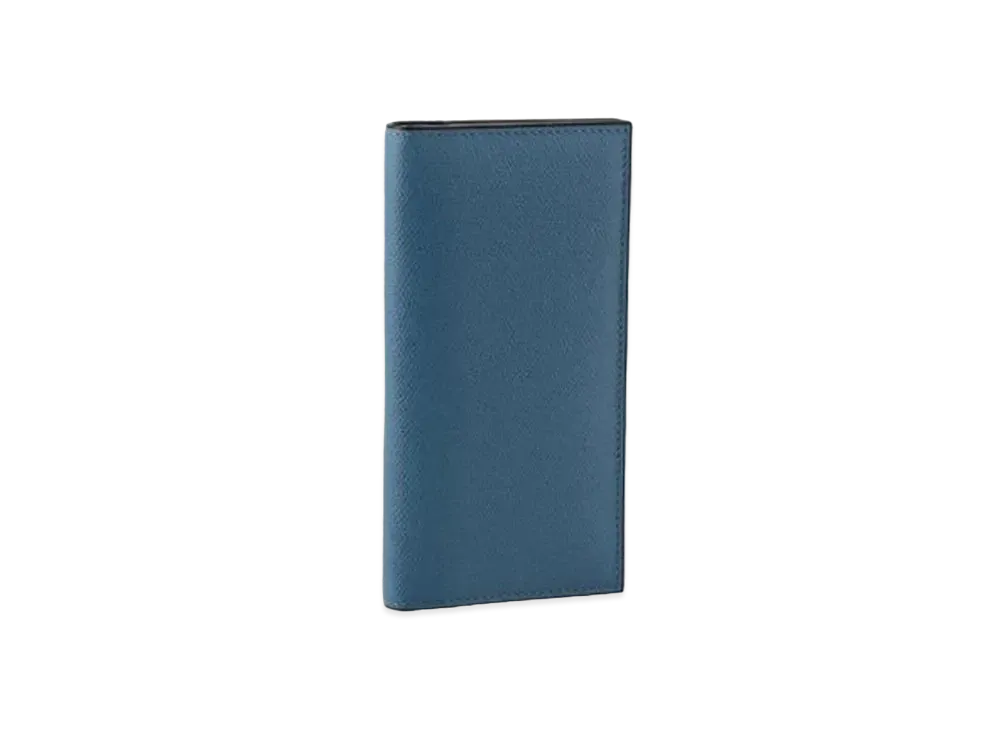 Valextra Vertical 12 Card "Cobalt Blue"