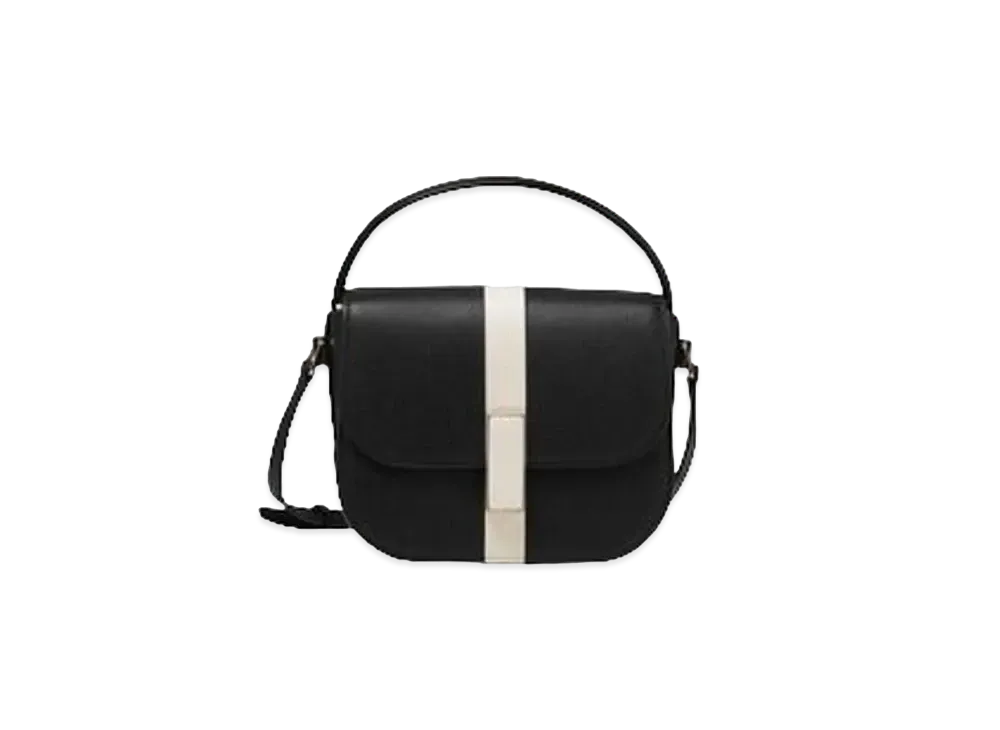 Valextra Iside Crossbody Bag "Black/White"