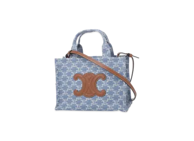 CELINE 3Way Small Cabas "Denim/White"