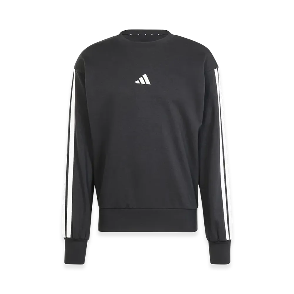 adidas Essentials Three Stripes French Terry Sweatshirt "Black/White"