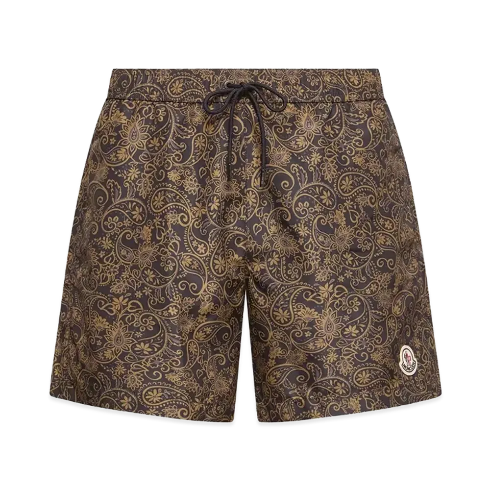 MONCLER Paisley Print Swim Shorts "Navy Blue"