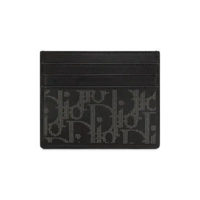 Dior World Tour Card Holder Dior Oblique Galaxy Leather "Black"