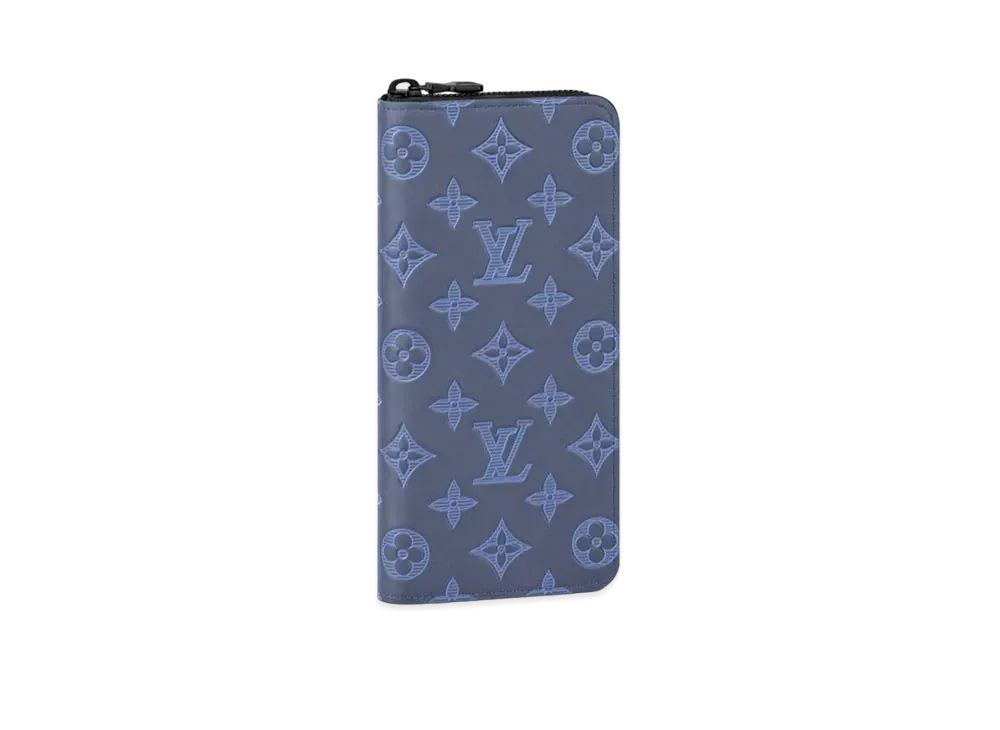 Louis Vuitton Zippy Wallet Vertical Monogram Shadow "Navy Blue"