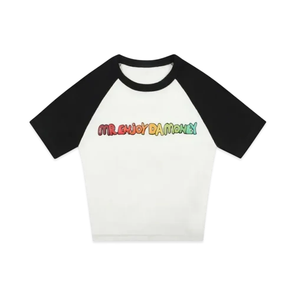 MR. ENJOY DA MONEY Women's Color inserted Shoulder Sleeves "Black"