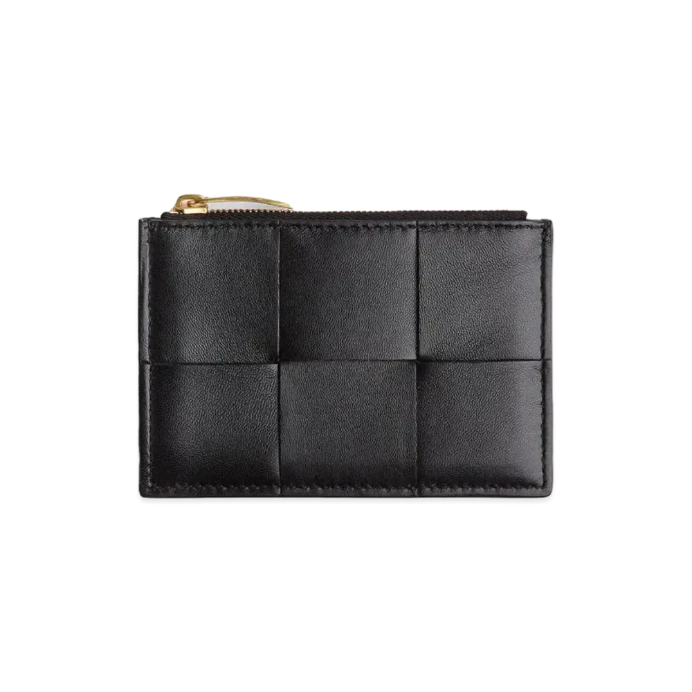Bottega Veneta Zipped Card Holder "Black"