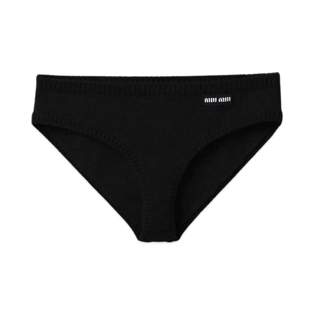 MIU MIU Women's Cashmere Panties "Black"
