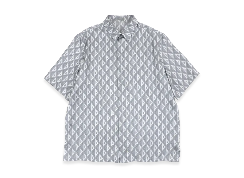 ディオール 半袖シャツ CDダイヤモンドツイルシルク "グレー"