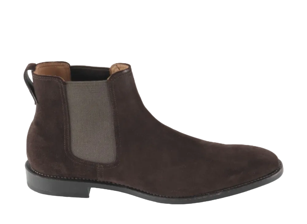 REGAL Side Gore Boots Calf Leather Suede "Dark Brown" 19CLCD