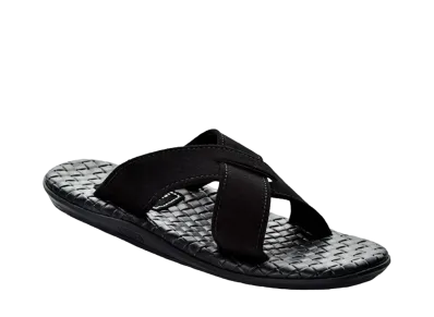 ISLAND SLIPPER Women's Italian Weave + Suede Slide "Black/Black" 19PB223SAS