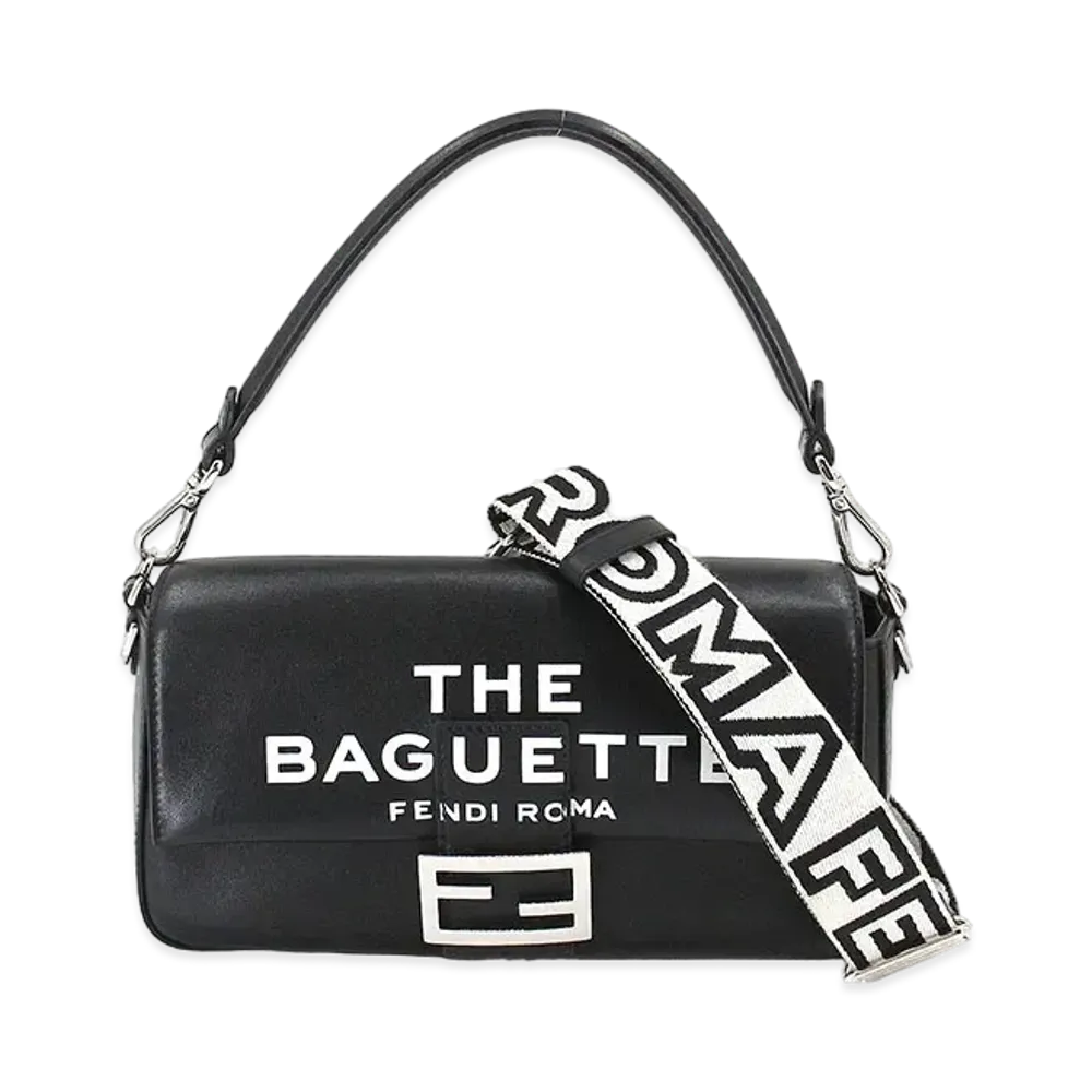 FENDI by MARC JACOBS Soft Trunk Baguette Leather Bag "Black"