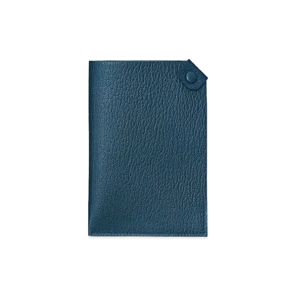 Hermes Tarmac Passport Holder "Deep Blue"