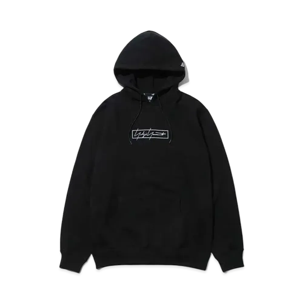 NEW ERA Yohji Yamamoto FW21 BOX LOGO BACK HAIR PULLOVER HOODIE "Black"