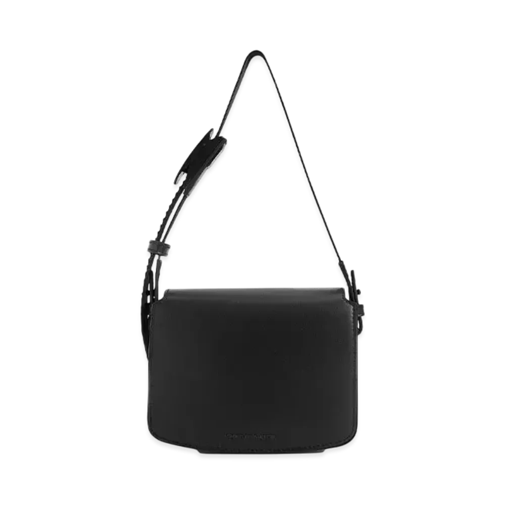 CHARLES & KEITH Boxy Front Flap Shoulder Bag "JetBlack"