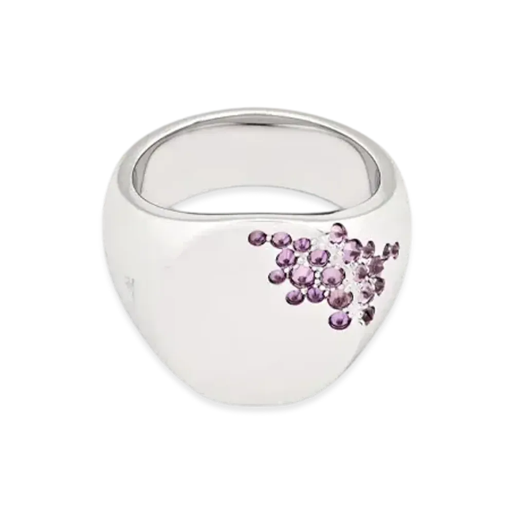 TOMWOOD Oval Purple Molecule "Silver"