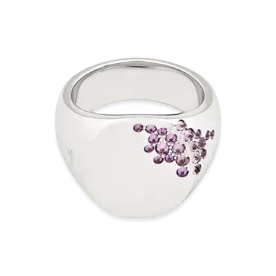 TOMWOOD Oval Purple Molecule "Silver"