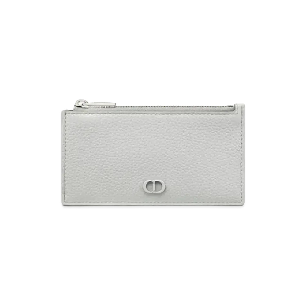 Dior Zip Card Holder CD Icon Grade Calfskin "Gray"