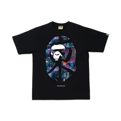 A BATHING APE Neon Tokyo Kanji Tee "Black"