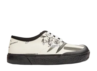 LOEWE Women's Terra Vulca Lace-Up Sneaker In Printed Canvas "Multicolor"