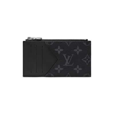 Louis Vuitton Coin Card Holder Monogram Eclipse "Black"