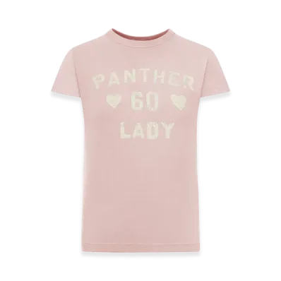 Valentino Women's "Panther Lady" Crewneck T-Shirt "Pink"