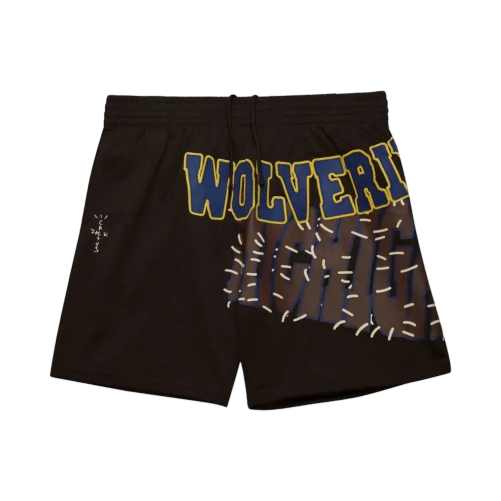 Travis Scott x M&N x University Of Michigan Shorts "Brown"