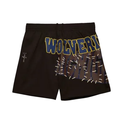 Travis Scott x M&N x University Of Michigan Shorts "Brown"