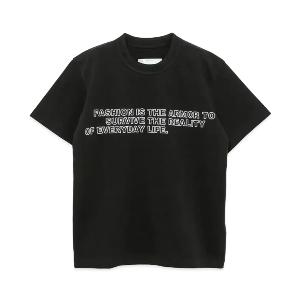 sacai Bill Cunningham Graphic Embroidery T-Shirt "Black"
