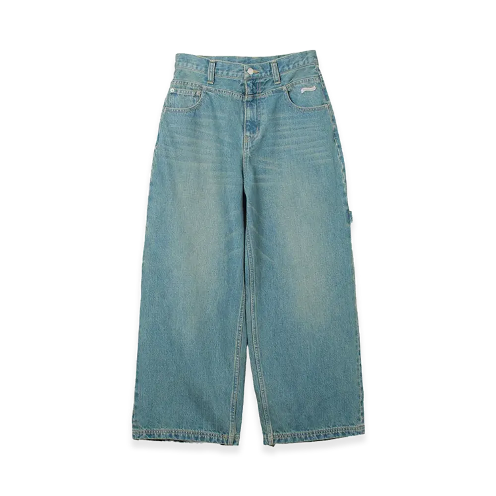 X-Girl Women's Baggy Denim Pants "Light Indigo"
