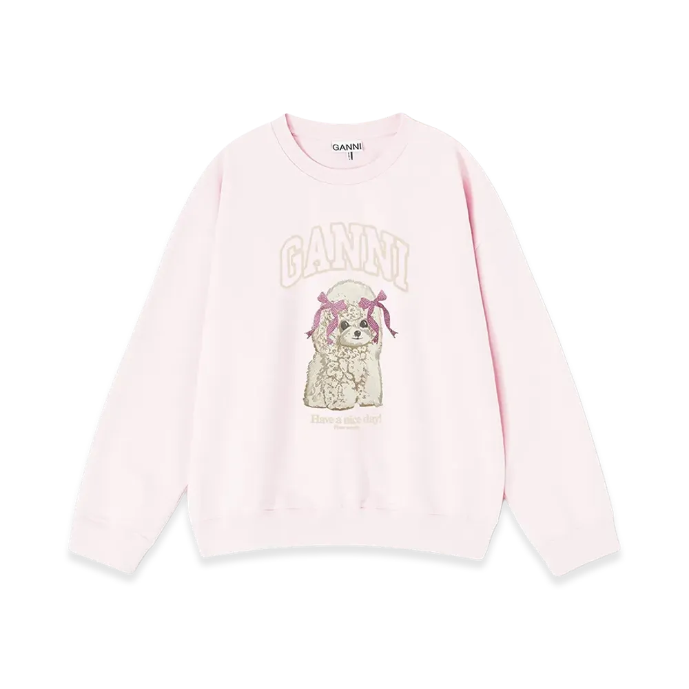 GANNI Women's Poodle Sweatshirt "Chalk Pink"