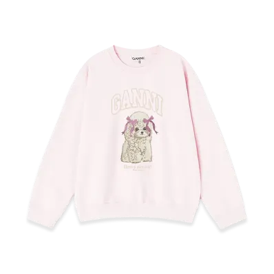 GANNI Women's Poodle Sweatshirt "Chalk Pink"
