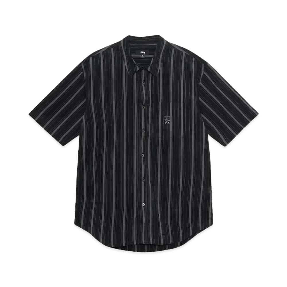 Stussy Boxy SS Shirt Stripe "Black"