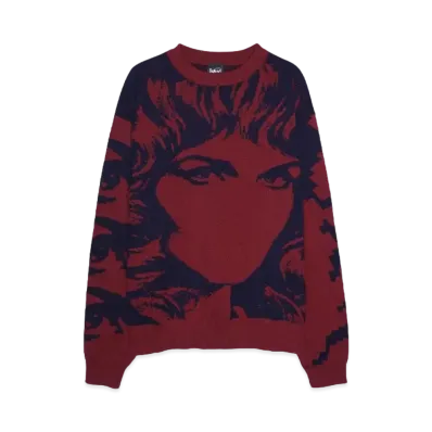 P.A.M. HANDMAIDEN CREWNECK KNIT "BURGUNDY"