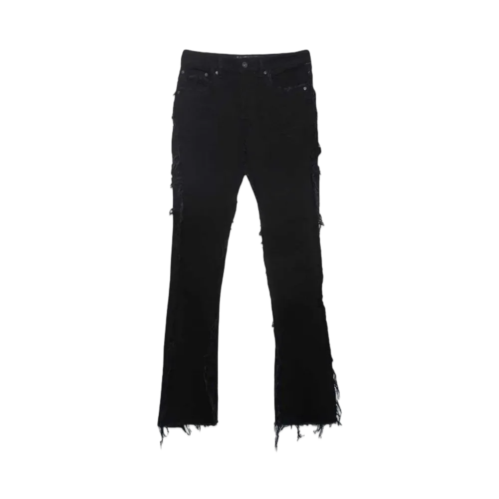 VALABASAS "SKYLINE" DENIM SUPER STACKED "BLACK"