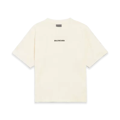 BALENCIAGA Women's Back T-Shirt Medium Fit "Beige"