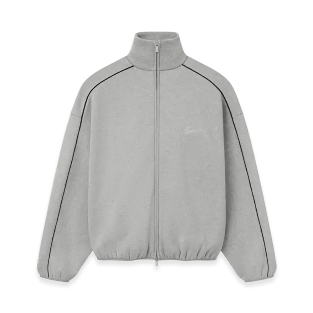 FEAR OF GOD ESSENTIALS Modern Track Jacket With Piping "Concrete Heather/Black"