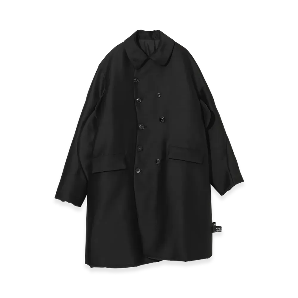 UNDERCOVER Silk Blend Wool Padded Coat "Black"