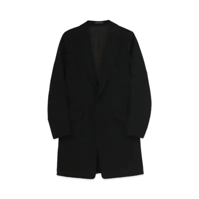 Yohji Yamamoto Y's WOOL GABARDINE BACK PLEATED JACKET "Black"