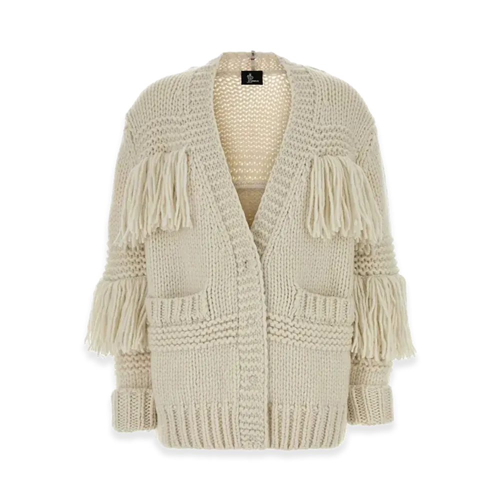 MONCLER Women's Crochet Oversize Cardigan "Ivory"