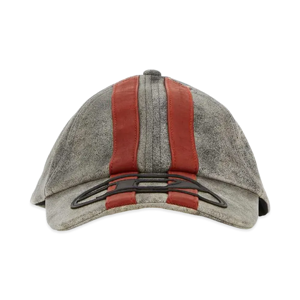 Diesel Printed Leather C-Olav Baseball Cap "Multi"