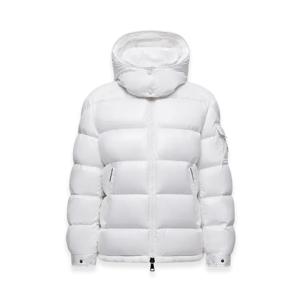 MONCLER Maire Hooded Short Down Jacket "White"