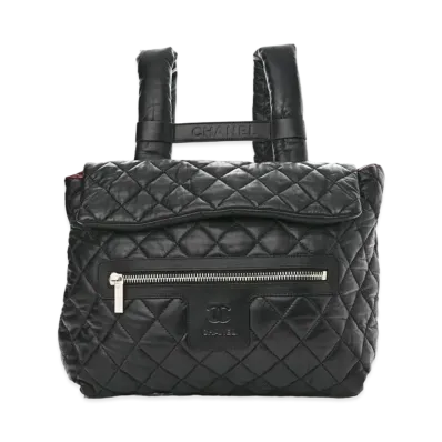 CHANEL COCO Cocoon Nylon Backpack "Black"