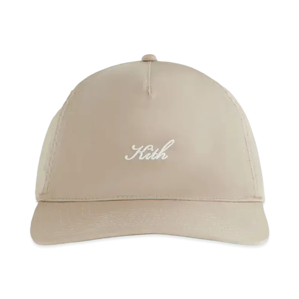 Kith Script Wrinkle Nylon Bay Low Profile Pinch Crown Cap "Molecule"