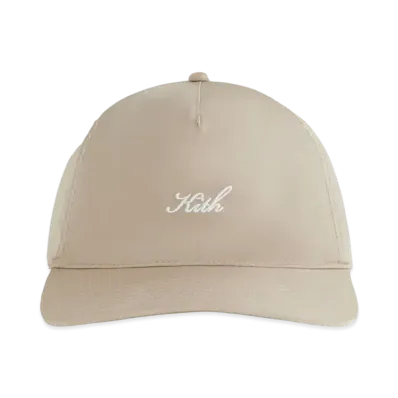 Kith Script Wrinkle Nylon Bay Low Profile Pinch Crown Cap "Molecule"