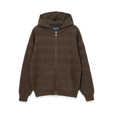 BoTT Knit Zip Hoodie "Brown"